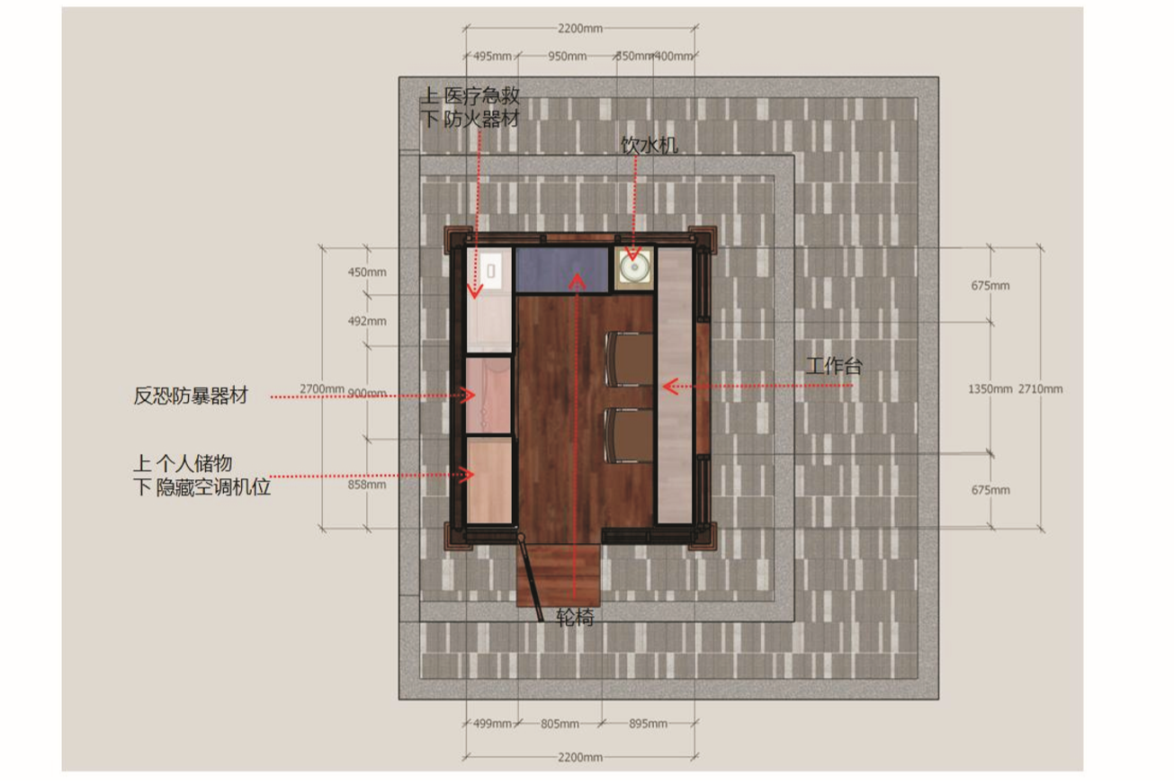 户外城市公园消防站，保安亭，岗亭平面图.png